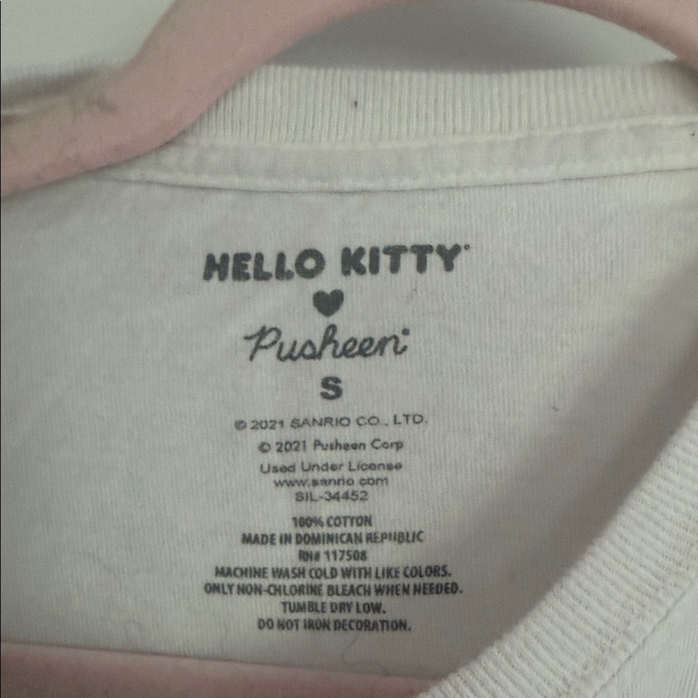 Hello Kitty Pusheen White Tee with Cake Design - Picture 2 of 2